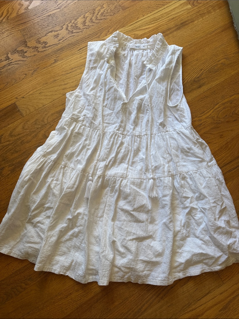Women’s NEW! White Ruffle Tiered Summer Dress